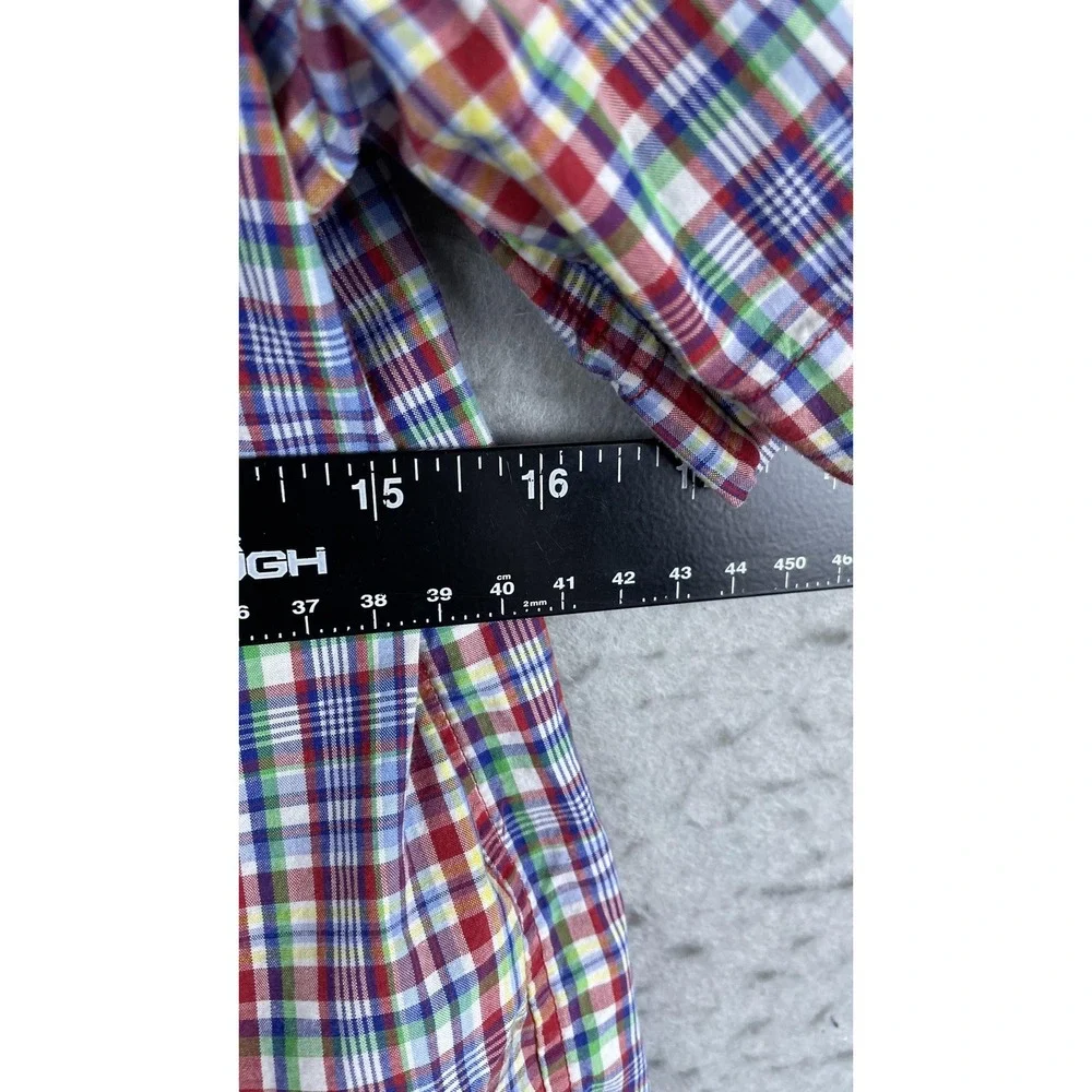 Ralph Lauren Shirt Boys Medium 10-12 Multicolor Plaid Button‎ Down Pony Logo